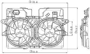 Global Parts 2811523 Engine Cooling Fan Assembly