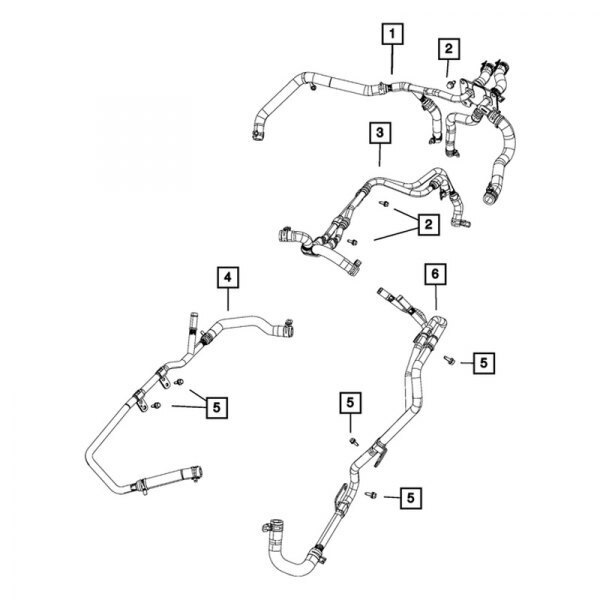 Mopar 68251578AB HVAC Heater Hose Kit