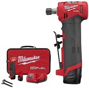 Milwaukee 2485-22 M12 FUEL Lithium-Ion Right Angle Die Grinder Kit (2 Ah)