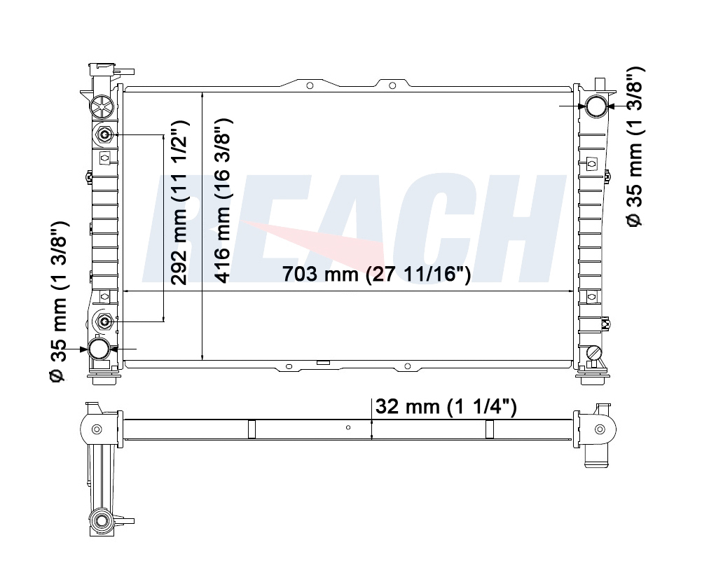 Reach 41-2442 Radiator