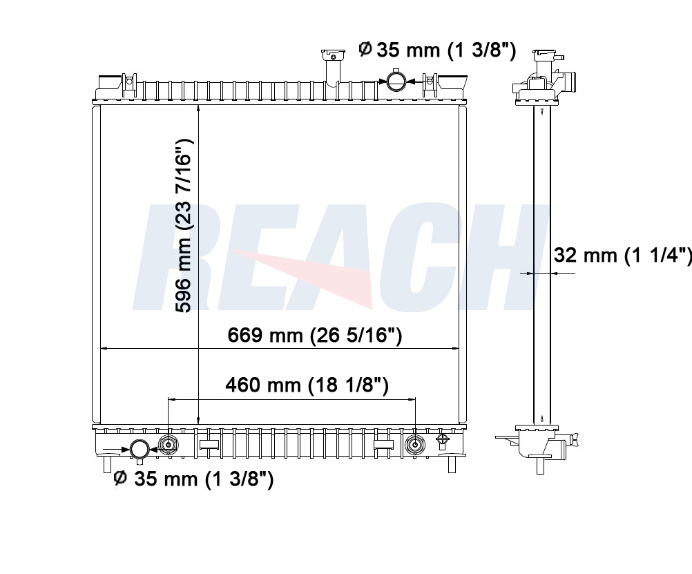 Reach 41 2691 Radiator 2008 Nissan Armada