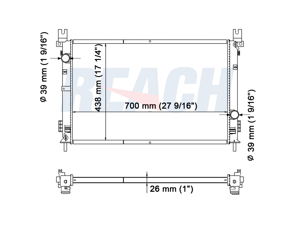 Reach 41-2702 Radiator