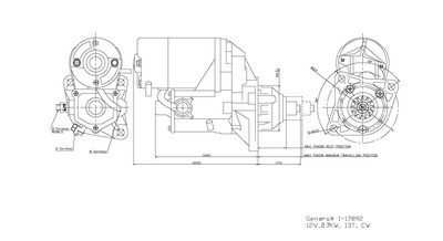 TYC 1-17892 Starter Motor - 2005 Dodge Ram 3500