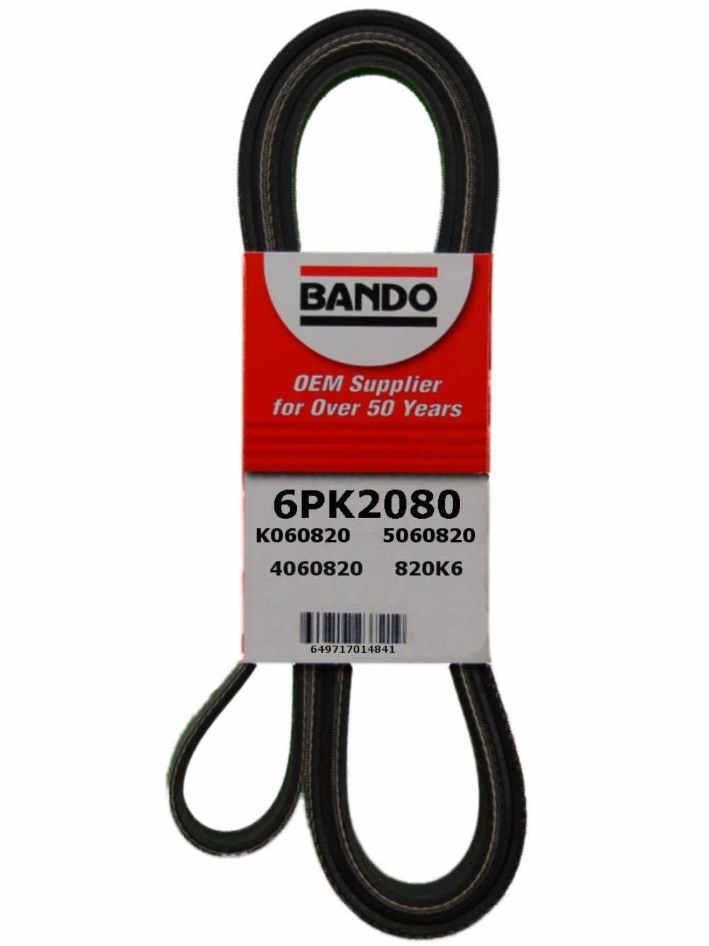Bando 6PK2080 Accessory Drive Belt for 2012 Chrysler 300 5.7L V8 Gas OHV
