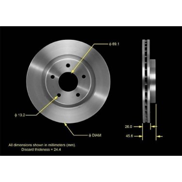 Bendix PRT5706 Disc Brake Rotor